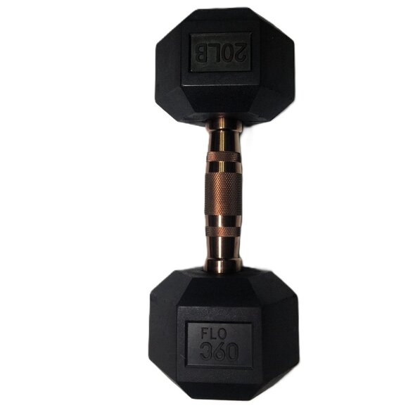 🛑 FLO 360 Rubber ➕🆒 WEIGHT Training 20LB DUMBELL Strength Fitness 💸BUY NOW‼️ - Picture 4 of 16